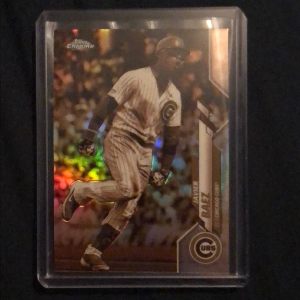 Javier Baez Topps 2020 Chrome Sepia Refractor